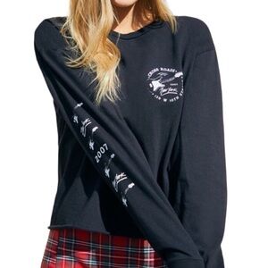 Rare Brandy Melville Crossroads Long Sleeve Crop Top OS